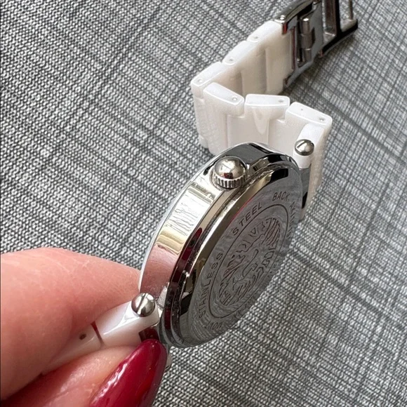 Anne Klein White Diamond Accent Ceramic Watch - Picture 10 of 12